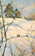 Karl Nordstrom Winter Scene from Skansen Germany oil painting artist